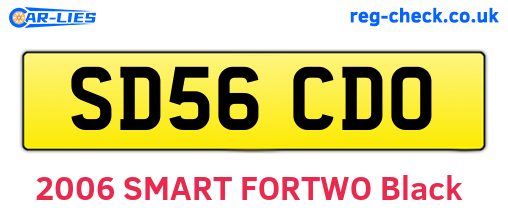 SD56CDO are the vehicle registration plates.