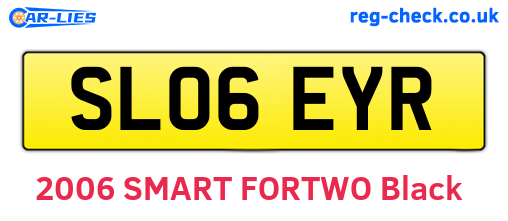 SL06EYR are the vehicle registration plates.