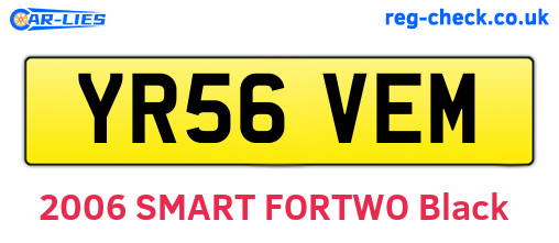 YR56VEM are the vehicle registration plates.