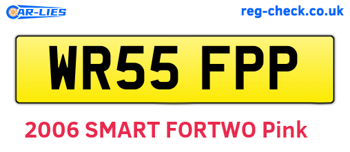 WR55FPP are the vehicle registration plates.