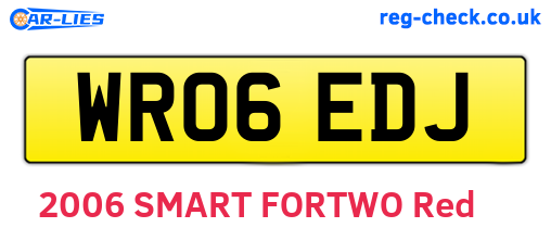 WR06EDJ are the vehicle registration plates.