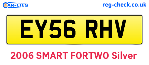 EY56RHV are the vehicle registration plates.