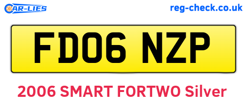 FD06NZP are the vehicle registration plates.