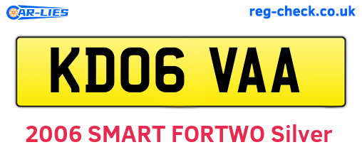 KD06VAA are the vehicle registration plates.