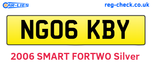 NG06KBY are the vehicle registration plates.