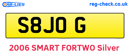 S8JOG are the vehicle registration plates.