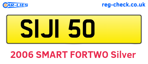 SIJ150 are the vehicle registration plates.