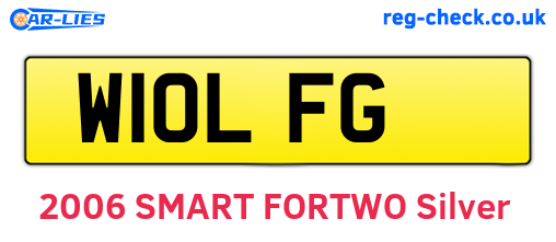 W10LFG are the vehicle registration plates.