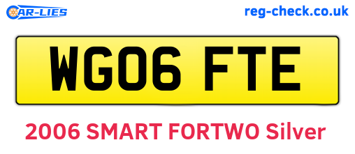 WG06FTE are the vehicle registration plates.