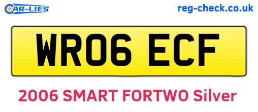 WR06ECF are the vehicle registration plates.