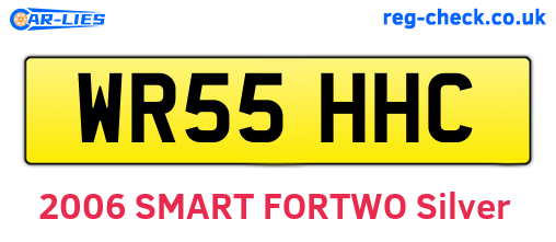WR55HHC are the vehicle registration plates.
