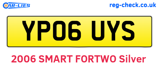 YP06UYS are the vehicle registration plates.