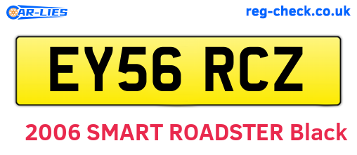 EY56RCZ are the vehicle registration plates.