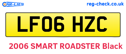 LF06HZC are the vehicle registration plates.
