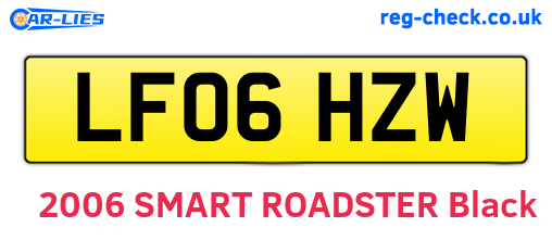 LF06HZW are the vehicle registration plates.