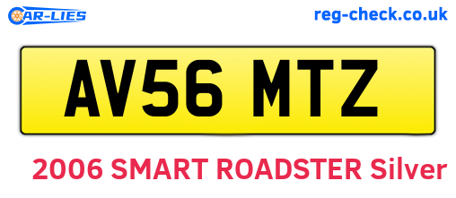 AV56MTZ are the vehicle registration plates.