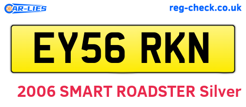EY56RKN are the vehicle registration plates.