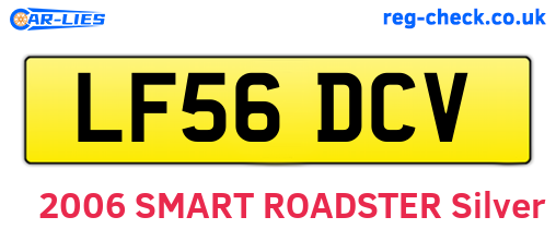 LF56DCV are the vehicle registration plates.