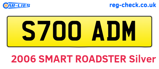 S700ADM are the vehicle registration plates.