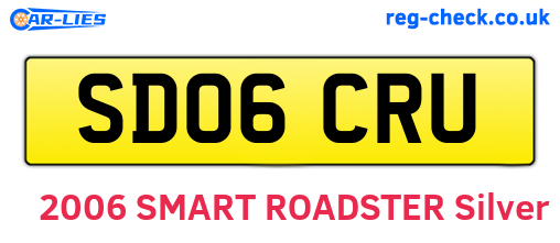 SD06CRU are the vehicle registration plates.