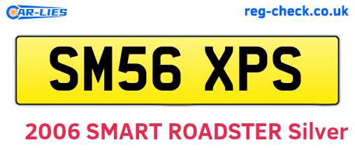 SM56XPS are the vehicle registration plates.