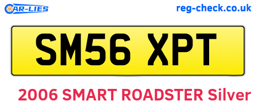 SM56XPT are the vehicle registration plates.