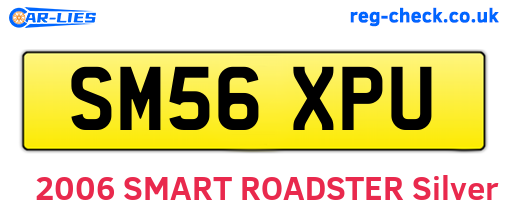 SM56XPU are the vehicle registration plates.