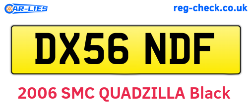 DX56NDF are the vehicle registration plates.