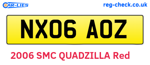 NX06AOZ are the vehicle registration plates.