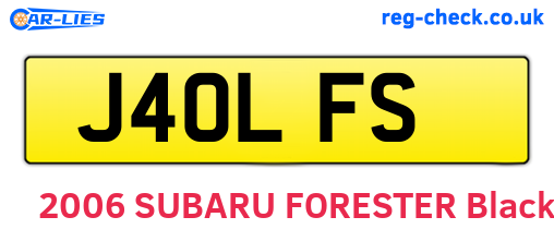 J40LFS are the vehicle registration plates.