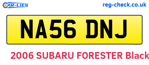 NA56DNJ are the vehicle registration plates.
