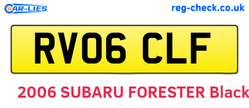 RV06CLF are the vehicle registration plates.