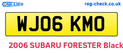 WJ06KMO are the vehicle registration plates.