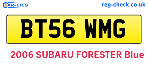 BT56WMG are the vehicle registration plates.