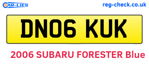 DN06KUK are the vehicle registration plates.