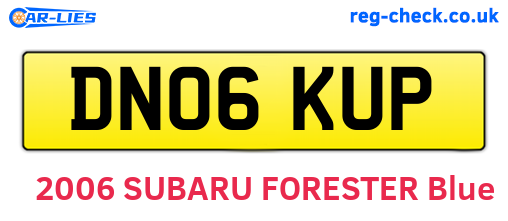 DN06KUP are the vehicle registration plates.