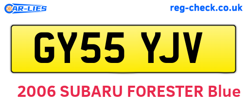 GY55YJV are the vehicle registration plates.