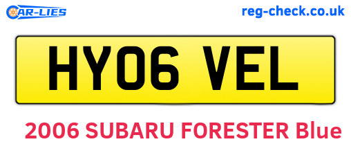 HY06VEL are the vehicle registration plates.