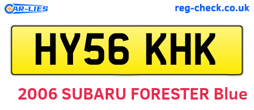 HY56KHK are the vehicle registration plates.