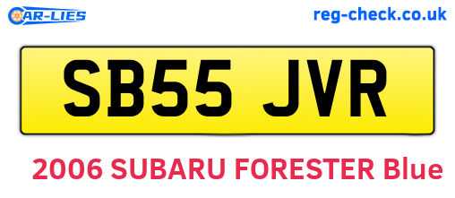 SB55JVR are the vehicle registration plates.