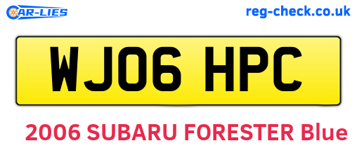 WJ06HPC are the vehicle registration plates.