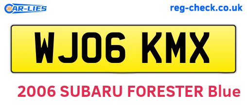 WJ06KMX are the vehicle registration plates.