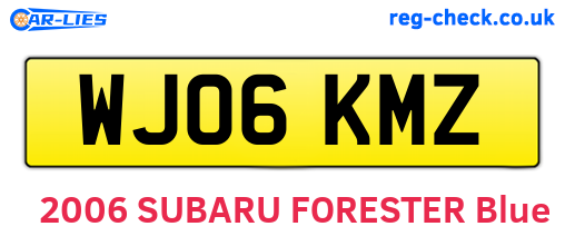 WJ06KMZ are the vehicle registration plates.