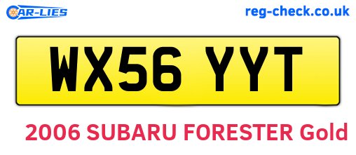 WX56YYT are the vehicle registration plates.
