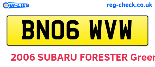 BN06WVW are the vehicle registration plates.