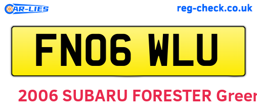 FN06WLU are the vehicle registration plates.