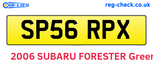 SP56RPX are the vehicle registration plates.