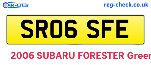 SR06SFE are the vehicle registration plates.
