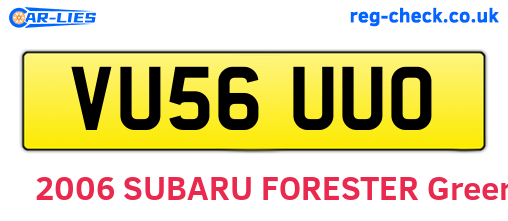 VU56UUO are the vehicle registration plates.