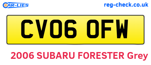 CV06OFW are the vehicle registration plates.